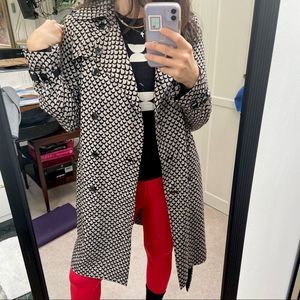Rachel Roy geometric trench coat